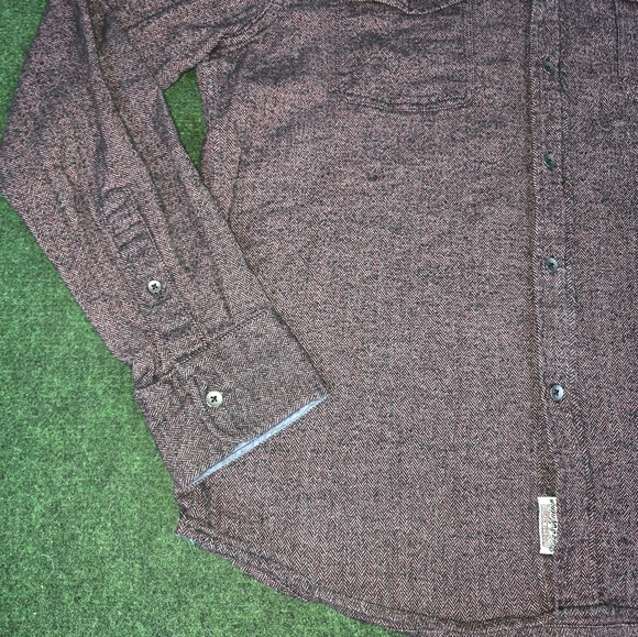 Flag & Anthem | 98% Cotton Micro Herringbone Button Down Casual Mens Shirt - Picture 13 of 15